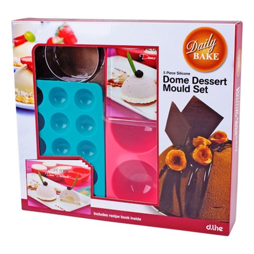 NEW SILICONE DOME DESSERT MOULD SET Cookie Mat Cake Pop Tray Bake Baking - Picture 1 of 3