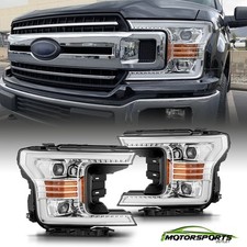 For 2018-2020 Ford F150 Chrome Sequential Signal Dual Projector Headlights For 2018-2020 Ford F150 Chrome Sequential Signal Dual Projector Headlights