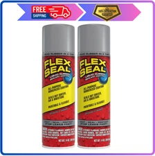 Flex Seal 14 oz 2-Pack Gray Rubber Spray Sealant – Waterproof Stop Leaks Coating