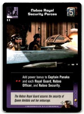Star Wars Young Jedi Duel of the Fates CCG #27 Naboo Royal Security Forces