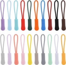 60PCS Colorful Zipper Pulls - Durable Nylon Tags for Bags and Apparel