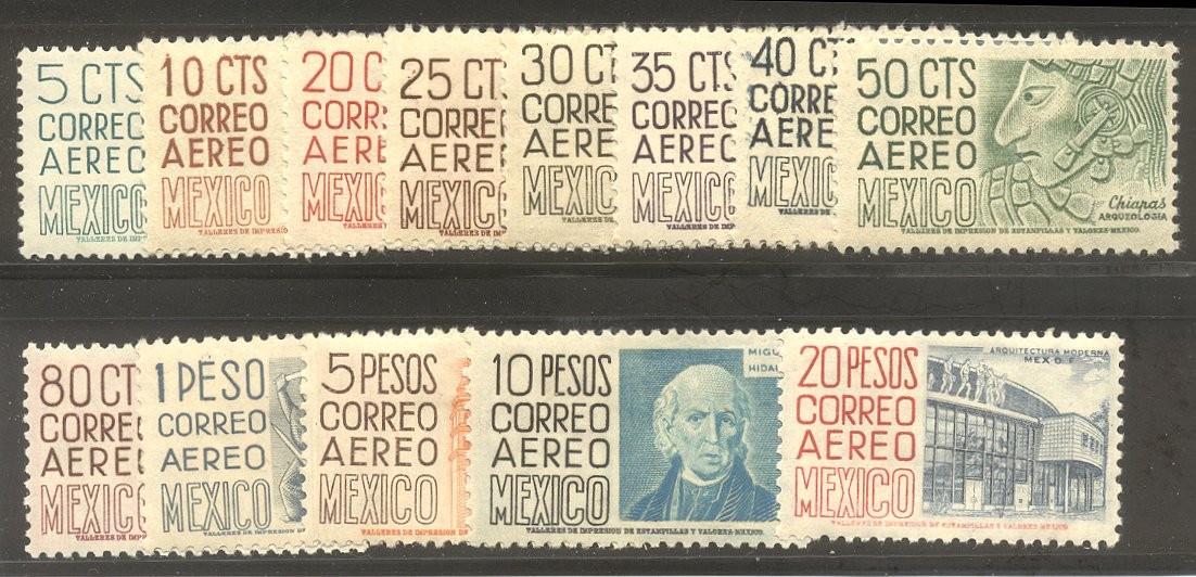 MEXICO #C186-98 Mint - 1950 Pictorial Set ($127)