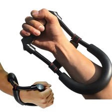Forearm Wrist Strengthener with Dual Steel Springs 10" Arm Exerciser