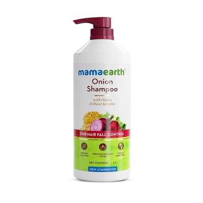 MAMA EARTH Mamaearth Onion Shampoo Hair Growth &Hair Fall Control Onion&Plant Keratin 600ml