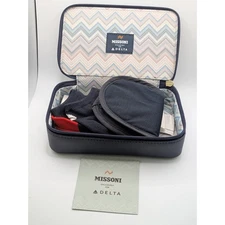 Missoni for Delta One Amenity Kit Chevron Case w/ Socks Eye Mask & Toiletries