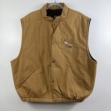 Vintage 90s K-Products Vest Mens XXL Workwear Pheasant Bird Embroidery Retro