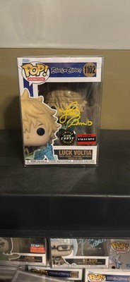 Luck Voltia Glow Chase Funko Pop #1102 Black Clover Signed Autograph NEAR MINT
