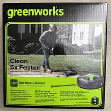 Greenworks - 15" Pressure Washer Surface Cleaner Attachment & Wand Extension