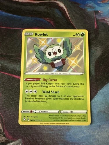 Rowlet SV001/SV122 Shining Fates: Shiny Vault Holo