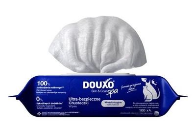 DOUXO Skin & Coat Spa Wipes Tücher für Haut und Fell für Hunde und Katzen 100 St