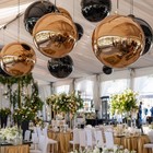 Yescom 2PCS Big Shiny Inflatable Mirror Ball Set 20" 32" Giant Hanging PVC Black — photo 5