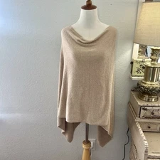 Barefoot Dreams Bamboo Chic Lite Ruana Cape/Shawl Sand One Size Style 462