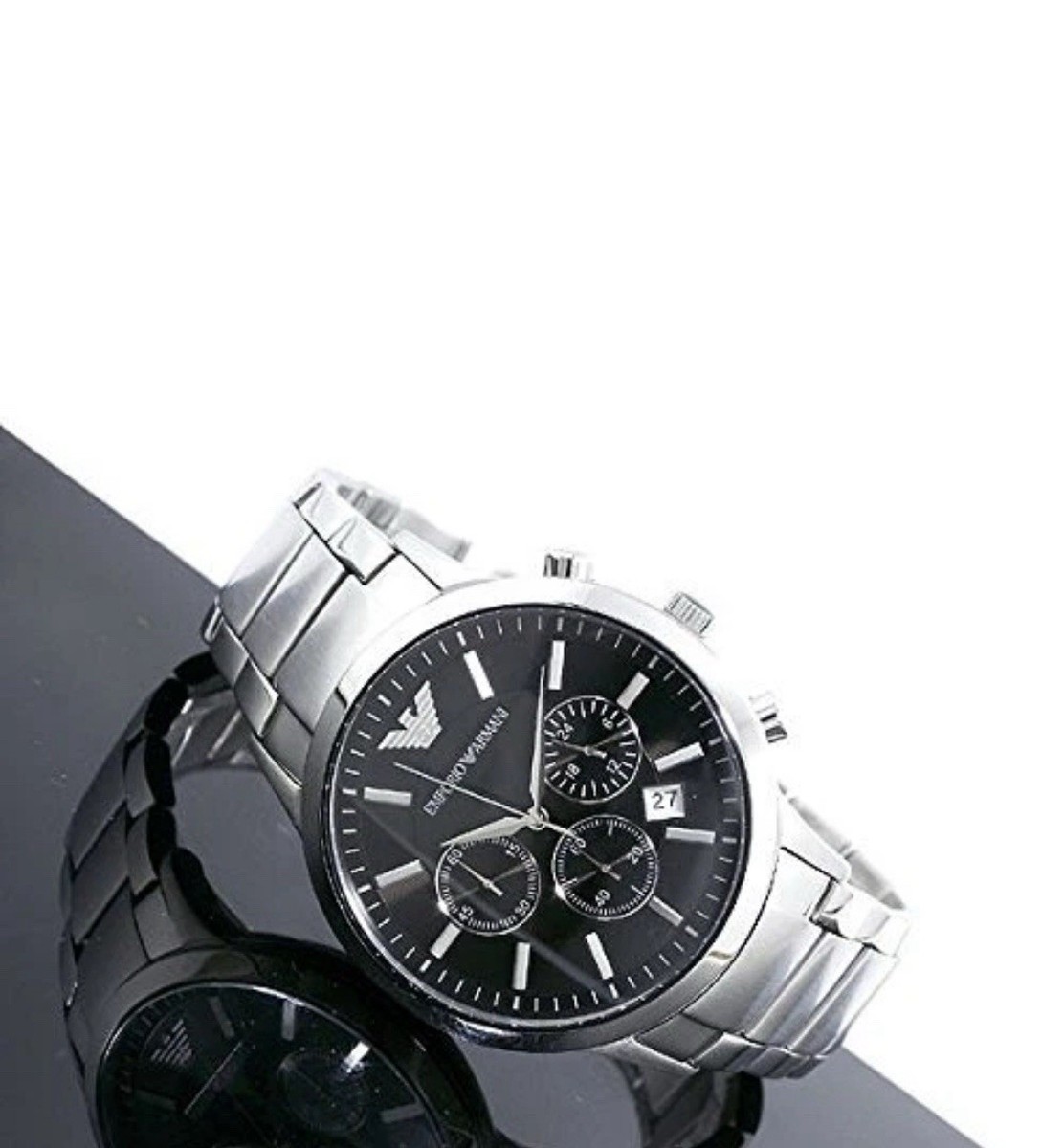 EMPORIO ARMANI AR-2434 ステンレススチール ブラック 時計 EMPORIO ARMANI エンポリオアルマーニ 時計 メンズ クロノグラフ