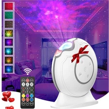 Galaxy Projector Star Projector, 360° Adjustable Night Light Projector with R...