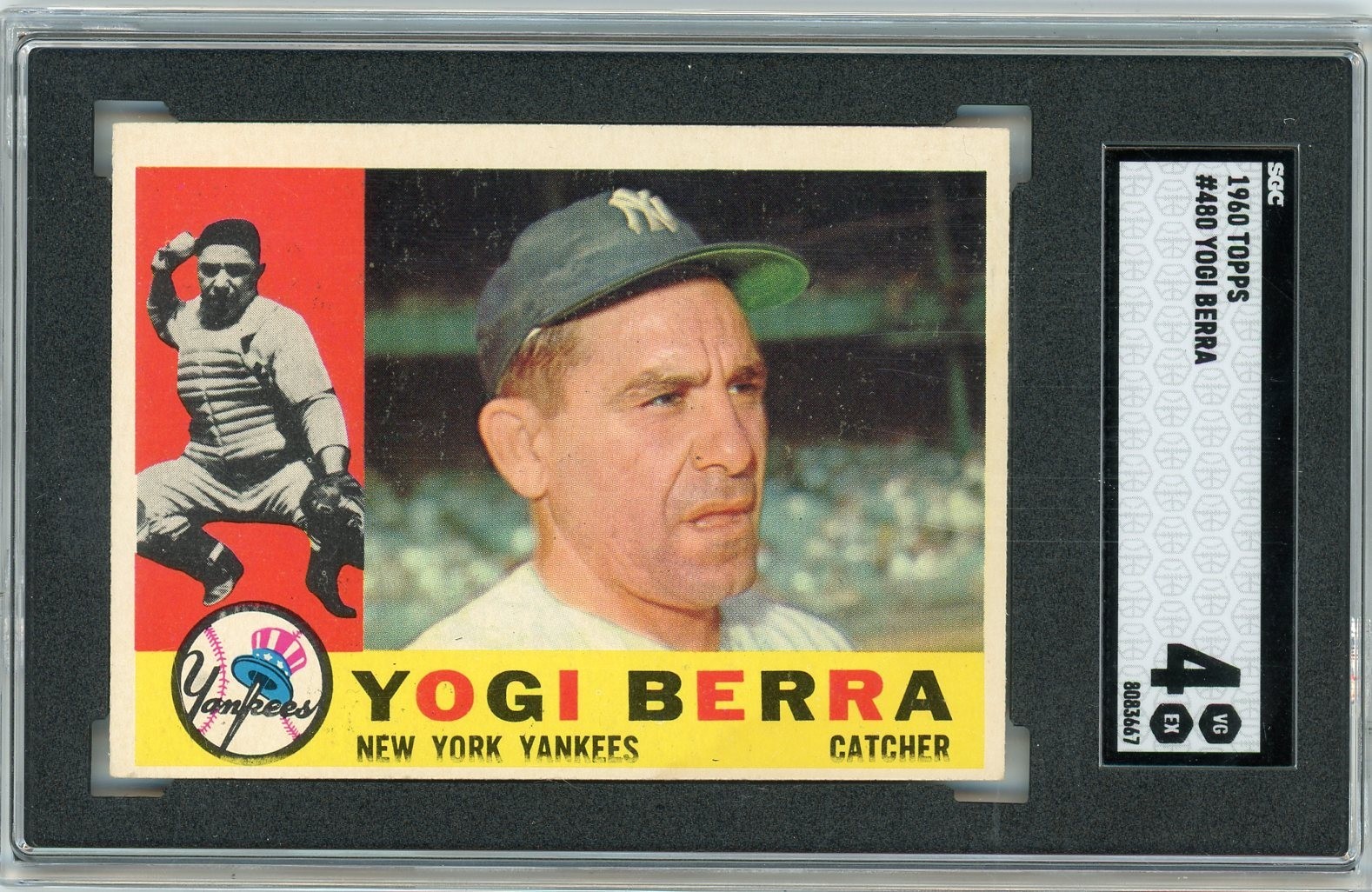 1960 Topps #480 Yogi Berra New York Yankees HOF SGC 4 VG-EX