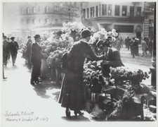 1907 PHOTO OF FLORAL STREET MARKET FROM NEGATIVE ON PHOTO PAPER 