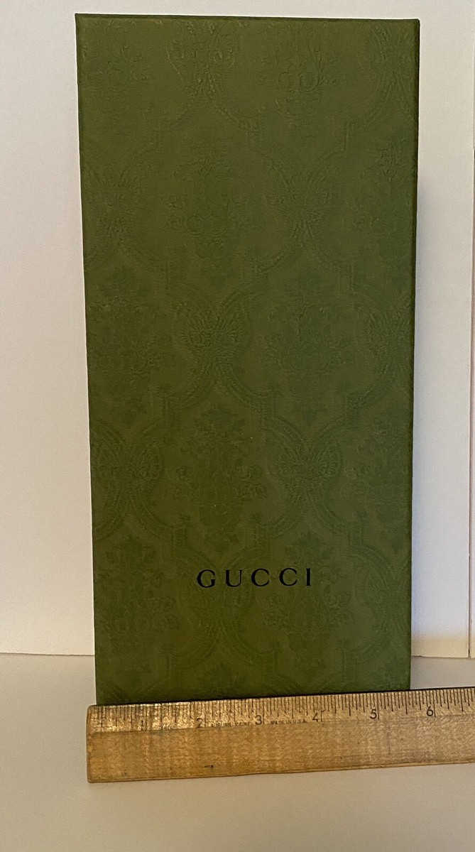 Authentic Gucci Embossed Empty Shoe Gift Box w Tissue Booklet 12