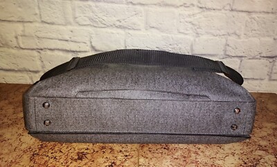 Tumi Sinclair Laptop Commuter Briefcase Grey Leather Multi Pockets