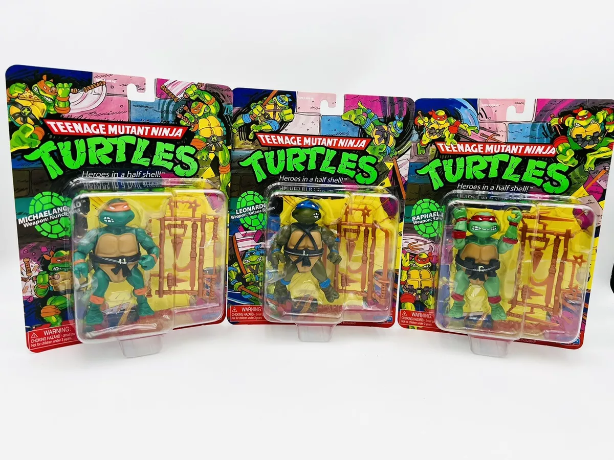 Retro Teenage Mutant Ninja Turtles Action Figure Set Of 3 TMNT Damaged Box  Sale