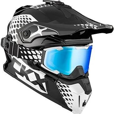 Casco de moto de nieve CKX Titan Viper con 210 gafas negro/blanco talla 2XL Foto 2 de 3