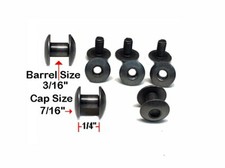 Screw Rivets 6 sets 1/4" Gun Metal Silver Finish Rifle Sling Parts Made in USA