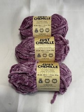 Premier Just Chenille Yarn 65 yards per skein Light Mauve  Brand New 3 Skeins
