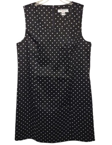 Real Clothes Saks Fifth Avenue Women's Sleeveless Dress 16 Black White $148 NWT