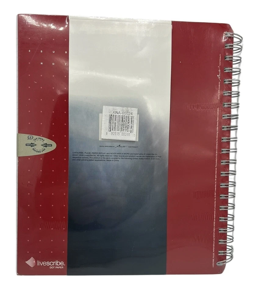 Livescribe Notebook Dot Paper 2 College Ruled 3 Subject  150 Sheets Pulse Sealed - Image 3 of 4
