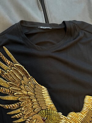希少【BALMAIN】EagleプリントTシャツ Balmain embroidered eagle T-shirt (LIMITED) | eBay