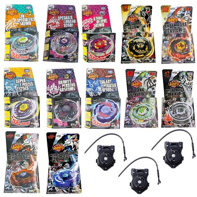 BEYBLADE 12x Bey Tops + 3 Launchers - Metal Fusion 4D Battle Set kompatibel