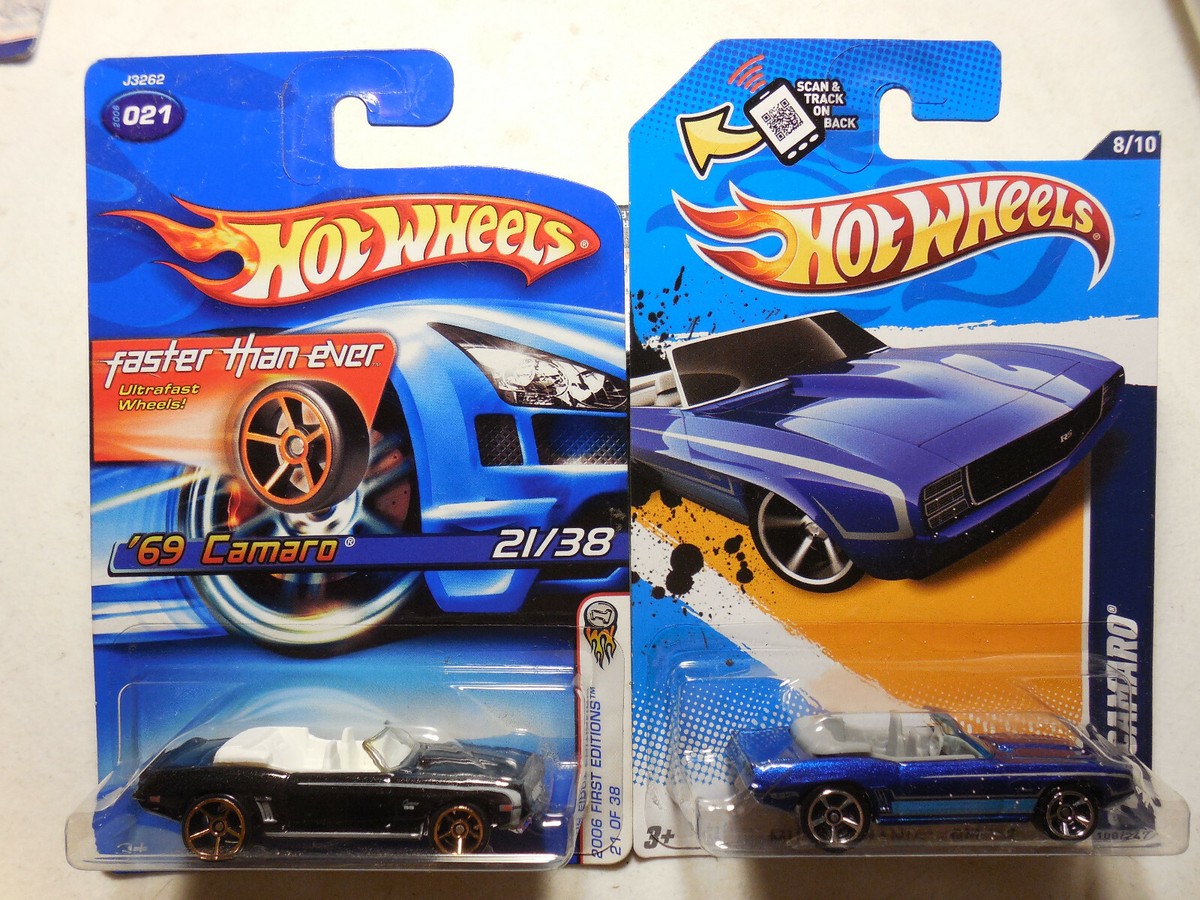 Hot Wheels '69 Camaro CONVERTIBLE HOT LOT 4 Muscle Mania Black