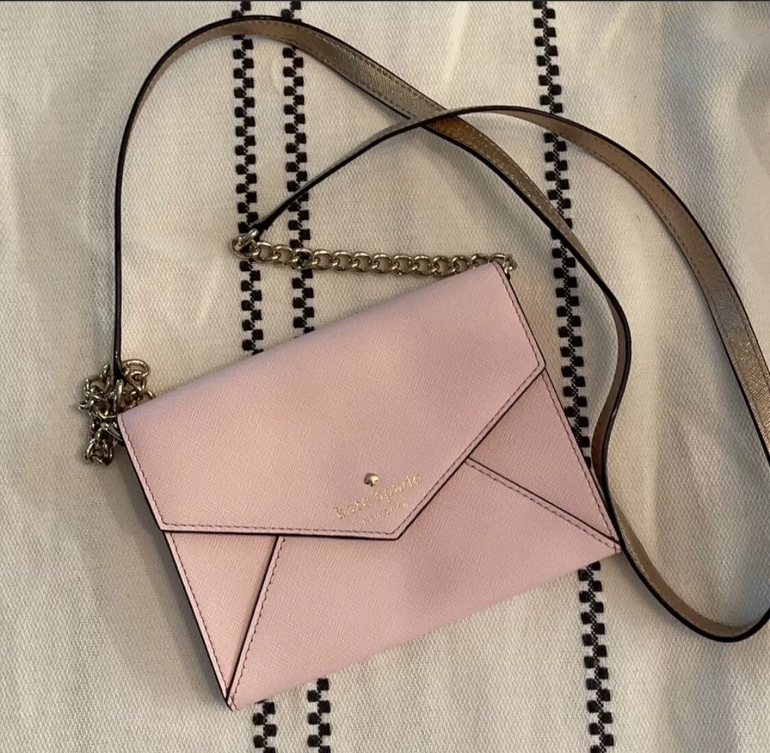 Small Saffiano Leather Envelope Crossbody Bag