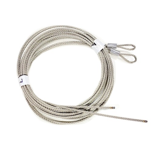 Extension Spring 1/8" Cable Set for 7ft doors - 12'6" length - 第 1/4 張圖片
