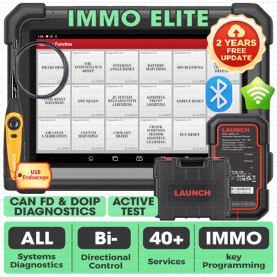 Launch X431 IMMO Elite PRO5+ K~y Programming Tool Full System Diagnostic Scanner