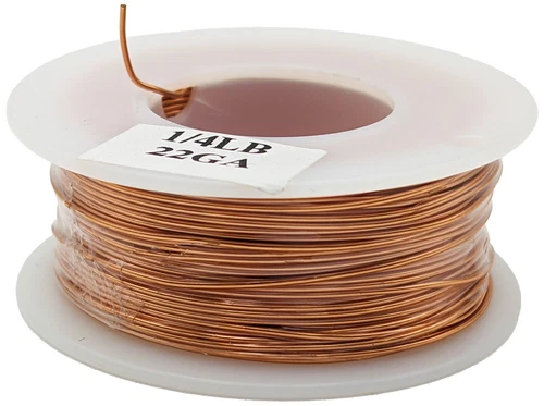 1/4 Pound 22 Gauge Enameled Copper Magnet Wire, Approx. 125 Feet Length
