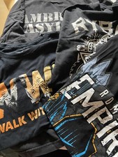 WWE WWF T-Shirt 4 Pc Lot Size M Roman Reigns Empire Dean Ambrose Ryback Elias