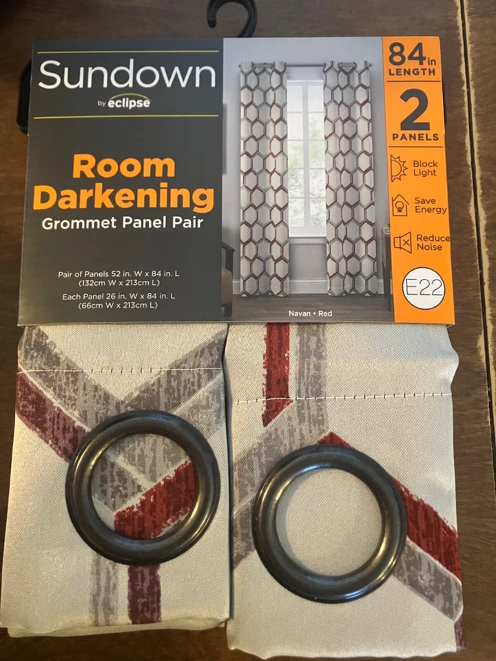 Grommet Panel Pair Room Darkening Curtains Each is 26 in. W and 84 in. Long  - Image 2 of 2