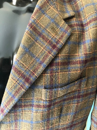 Gap Best Basic Blazer Plaid Check Wool Blend Sport Coat Vintage Men's Large - 第 2/4 張圖片
