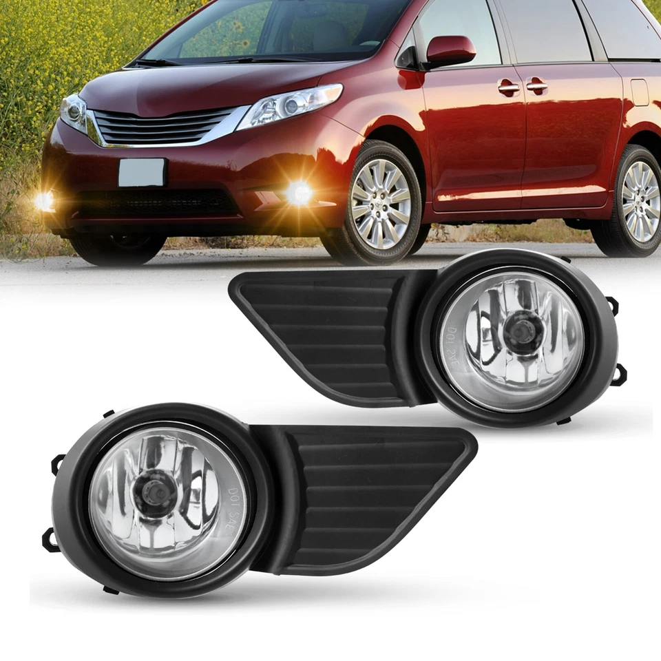 Fit For 2011-2017 Toyota Sienna Front Bumper Fog Lights 1 Pair Left+Right Foto 2 de 4