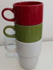 Mainstays Stackable Coffee Mug Stoneware Set of 3