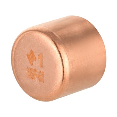 10 Pack EFIELD 1-inch Copper Pipe End Cap ( Plug) Solder Fittings,  Lead Free