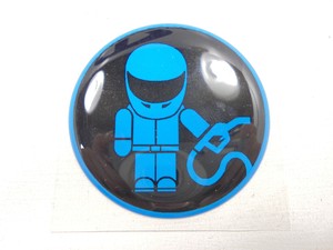 Details About Fits Dodge Challenger New Fuel Filler Door Decal Emblem Stig Racer X B5 Blue