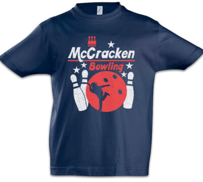 McCracken Bowling Kinder Jungen T-Shirt Gamer Kingpin Fun Symbol Logo Firmenlogo