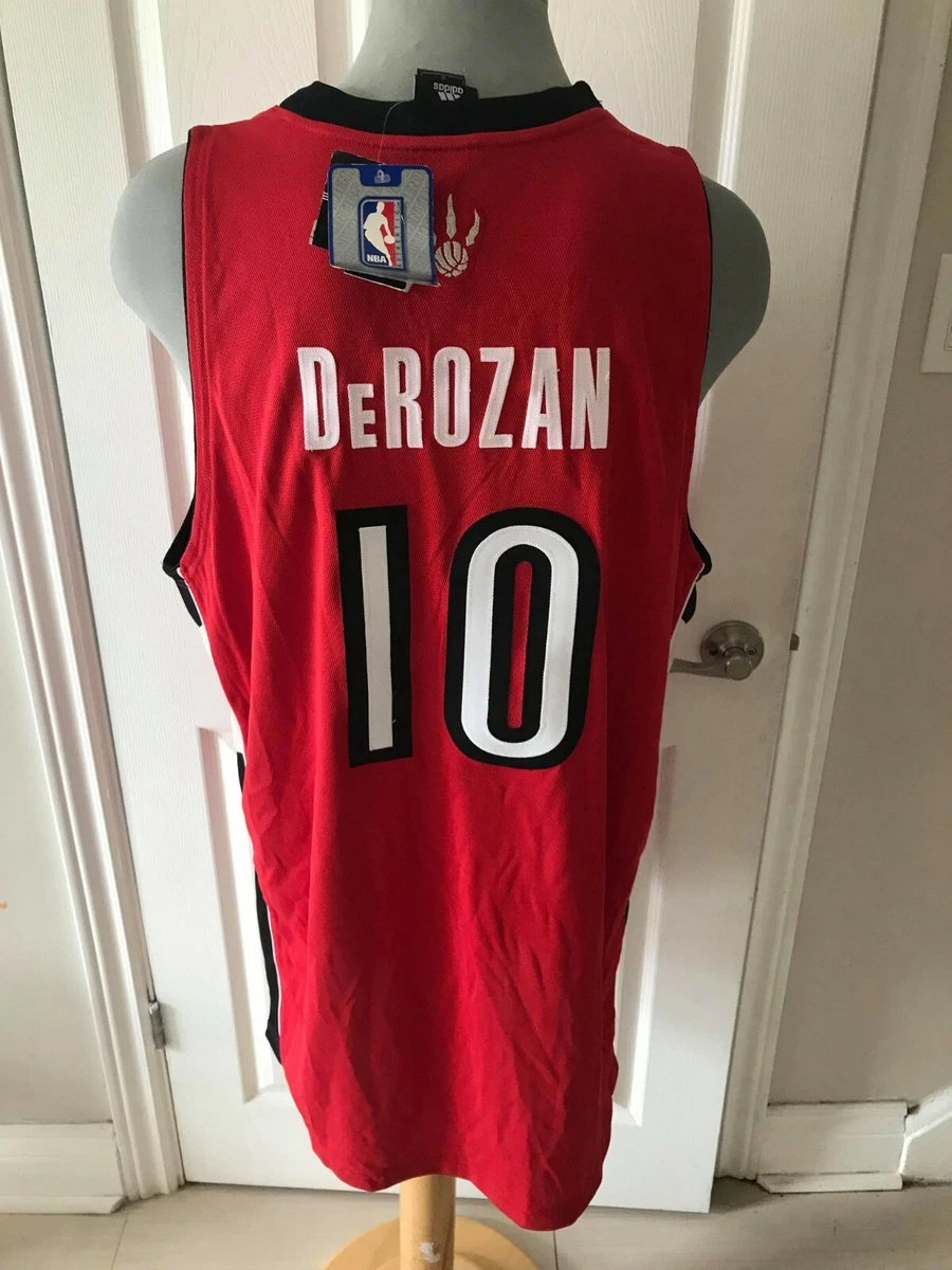 NBA TORONTO RAPTORS BASKETBALL SHIRT JERSEY #10 DEROZAN ADIDAS SIZE L