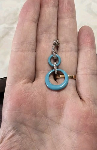 $279 Ross Simons Sterling Silver Sleeping beauty turquoise Dangle Drop earrings - Picture 12 of 12