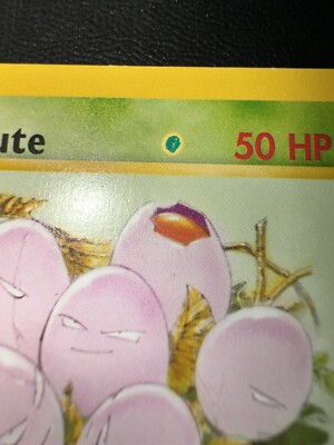 Ink Hickey Error Missprint Exeggcute 52/64 Jungle Set Pokemon Card 1999  