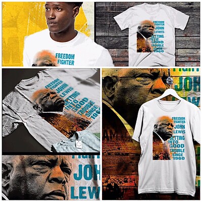 Black History month T-Shirt John Lewis Quote with Martin Luther King March Tee
