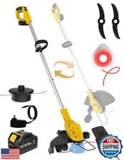 Cordless Weed Wacker, 095 Two-Power-Line Metal Blades, Super Brushless Motor,