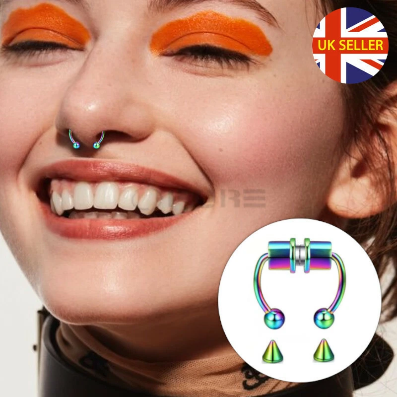 Rainbow hot sale nose hoop
