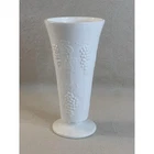 Vintage Milk Glass Vase Tapered Grapes and Vines Kitchen Flowers French Country